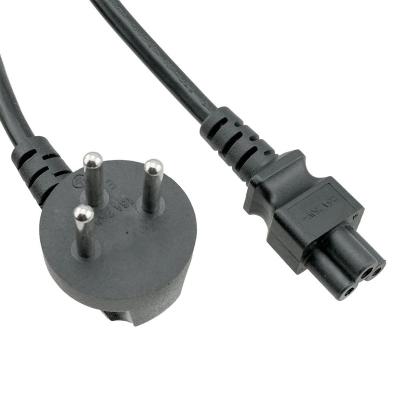 China Home Appliance Israel 3 Pin Mains Plug to IEC C5 Power Cable Leads Male to Female with Israeli SII Approval 16A 250V for sale