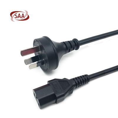 China Telecommunication DONGZHANWANG 1.5m AU AC Cord Australia H05VV-F 3G*0.75mm2 SAA Approved 3Pin IEC C13 Connector 250V 10A Power Cable for sale