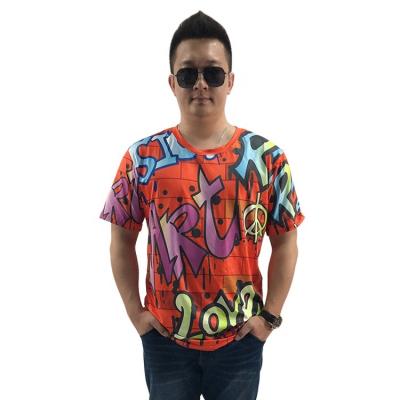 China Custom Custom Sublimated QUICK DRY T-shirt Cotton Polyester T-shirt Print All Over Print T-shirt for sale