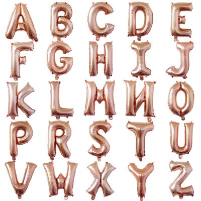 China Foil 16inch A-Z Letters Balloons Golden Blue Pink Silver Foil Balloon for sale