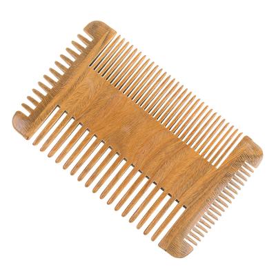 China Best Comfortable High Quality Sandalwood Wooden Comb Toothbrush Handmade End for Beard Mustache for sale