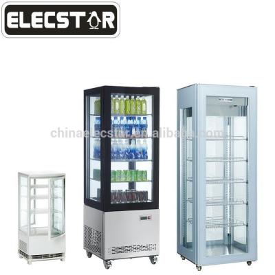 China Single-temperature 4 Sided Glass Cooler Countertop Display Fridge / Pass-through / Diamond Show Case for sale