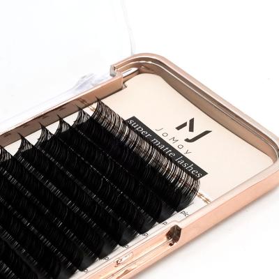 China JOMAY Japan super soft pbt fiber eyelash extension cashmere silk lashes matte lash extensions for sale