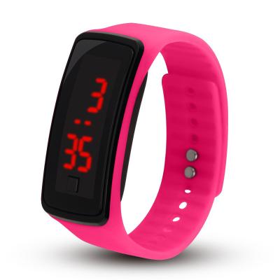 China 2019 Chronograph Silicone LED Light Digital Sports Wrist Watch Men Girl Women Kid Boy Led Touch Silicone Watch for sale