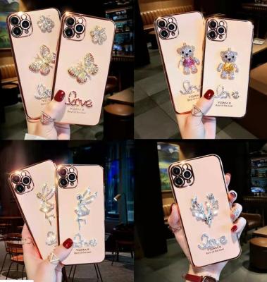 China Shockproof Cell Phone Covers  with Bling Diamond Electroplating Silicone  ZLC005 for sale