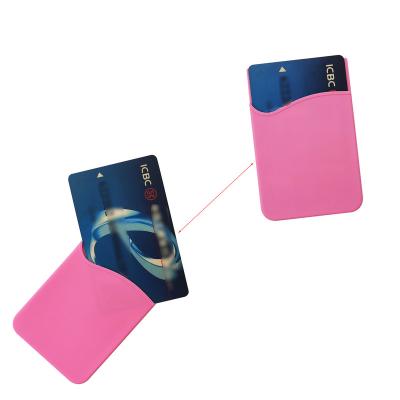 China High quality custom logo Silicone Blank Card Holder wallet for Mobile phone for sale