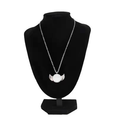 China Blank Angel Wings Women Pendant Necklace  Zinc Alloy Material for sale