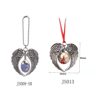 중국 Aluminum Alloy Women Pendant Necklace DIY Retro Blank Angel Wing 판매용