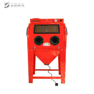 China Machinery Repair Shops New Design 350L Sand Blast Cabinet With Electric Control System And Dust Collector for sale