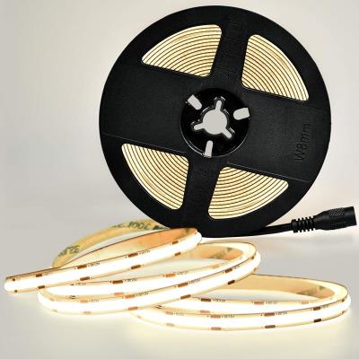 China Residential China manufacturer cob led strip Light Warm White 24v 3000K 5/10/20 M Meters led strip With Remote for sale