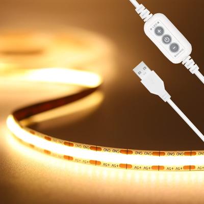 China Residential Customized Professional Waterproof Ce Rohs dream color DC 5v 12v cob Strip light for other holiday lighting for sale