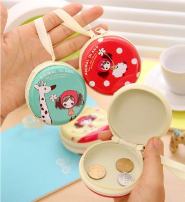 China Hot selling cartoon tinplate headset package, mini coin bag for wholesale  from china factury for sale