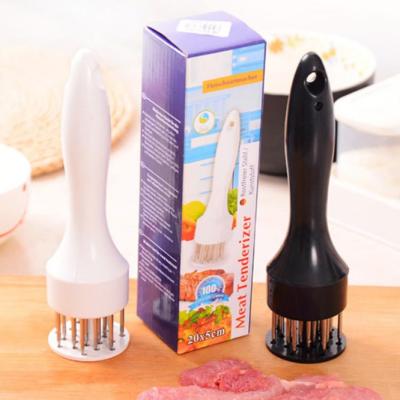 China Stainless steel knock meat hammer loose meat needle round tender meat steak steak knife tool for sale