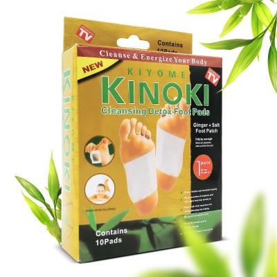 China kinoki cleansing detox foot pads Natural Ingredients Chainese Herbal Foot Patch detox/foot pad chian factory supply for sale