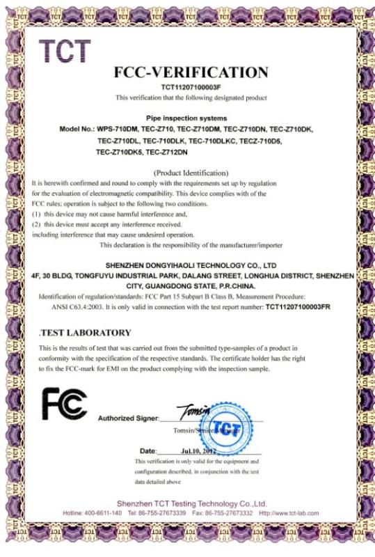 FCC - Shenzhen Dongyihaoli Technology Limited