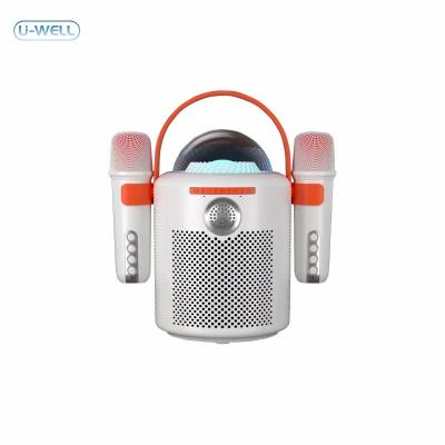 China Phone Function Bluetooth Bass Loud Stereo Party Speaker Wireless Microphone Portable Outdoor TWS Speaker with Atmosphere LED Light for sale