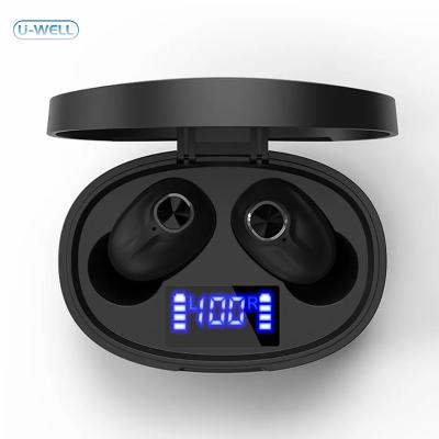 China Sustainable T15 Wireless Earphone True Wireless Stereo Headphone TWS Bluetooth 5.0 Earbuds with LED Digital Display for sale