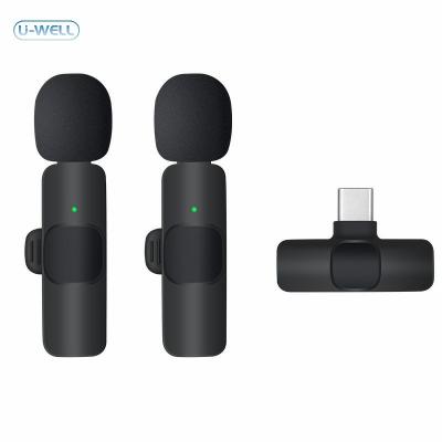 China Interview Wireless Microphone Wholesale Portable K9 Wireless Microphones Stereo Lavalier Mic Live Interview Lapel Microphone Wireless for sale