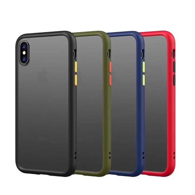 China Shockproof 2 in 1 Colorful Bumper Matte Hard Protection Case For iPhone X XR XS Max 2020 Smooth Touch for sale