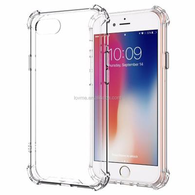 China New Arrival Ultra Thin Shockproof Clear Transparent Soft Phone Case Silicon TPU Back Cover For Apple iPhone 8 for sale