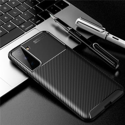 China Soft Case For Galaxy S21 Case Matte Carbon Fiber Grain Soft TPU Premium Phone Case For Samsung Galaxy S21 Plus for sale