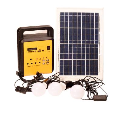 China DC FD021 Mini Solar Panel Light System Mobile Charging Mini FM Radio 10W Music Speaker Solar Led Solar System For Africa for sale