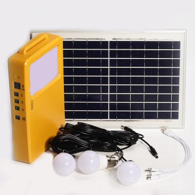 China DC ST110 10W 1W High Efficiency Residential Portable Travel Home LED Solar Panel Lighting Kit Mini Solar System Rechargeable Phone for sale