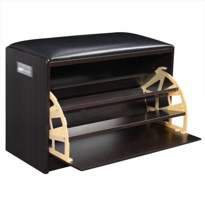 China KD Wooden Shoe Cabinet With Seat , Convenient Wooden Shoe Rack Cabinet for sale