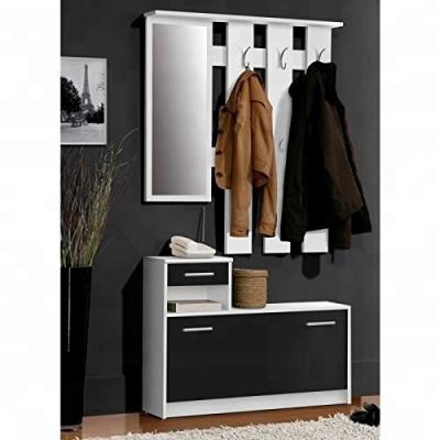 China K/D Wooden Modern Multi Use Shoe Cabinet Bench With Integral Mirror for sale