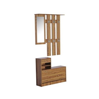 China Durable Cheap Wooden Custom Morden Shoe Cabinet With Mirror for sale