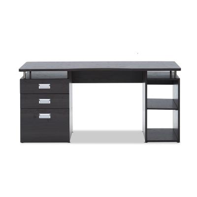 China KD Good Quality Modern Wooden Computer Table With Shelf For Home for sale