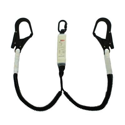 China CE Certification High Strength Running At Waists Fall Arrest Fall Protection Lanyard With Shock Absorber for sale