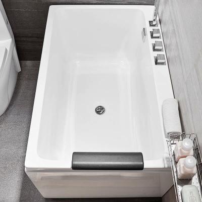 China Eco - Friendly Material Bathroom 2 Sided Skirted Whirlpool Small Freestanding Bathtub With Seat for sale