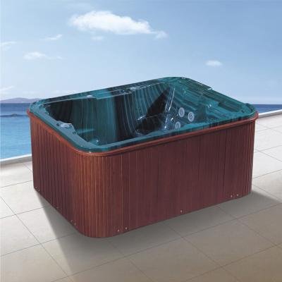 China Free Standing Whirlpool Bathtub Eco-friendly Villa Massage Three People Spa China Material Hot Tub With Spa for sale