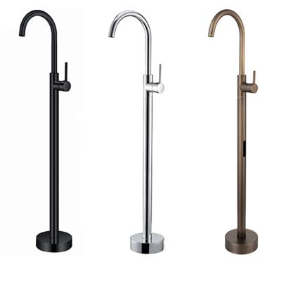 China Brass Floor Stand Faucets/Wholesale Custom Color Freestanding Bathtub Faucet Material Good Quality Stainless Steel for sale