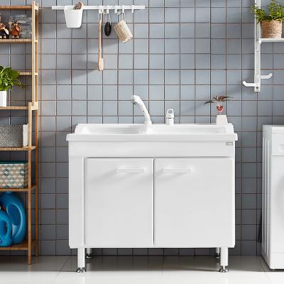 China Sale Philippines Bathroom Vanity Small Storage Hot Wash Basin Environmental Friendly Resin Waterproof Double Sink Laundry Tub Cabinet for sale