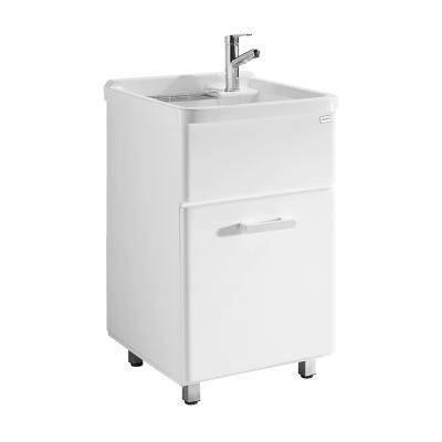 China High Quality Environmental Friendly Bathroom Vanity Furniture White Cabinet For Washing Machine Laundry Tub Sink With Laundry Cabinet for sale