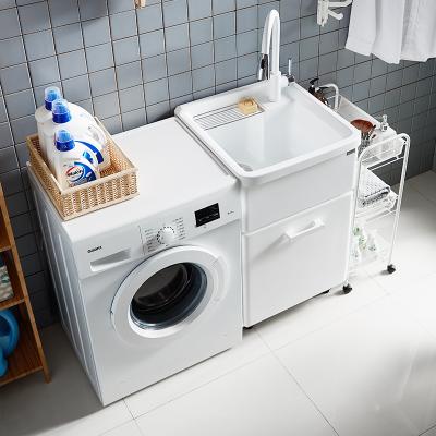 China High Quality Environment-Friendly Tub Bathroom Vanity Floor Laundry Cabinet Waterproof Modern Laundry Sink Cabinet With Washing Machine for sale