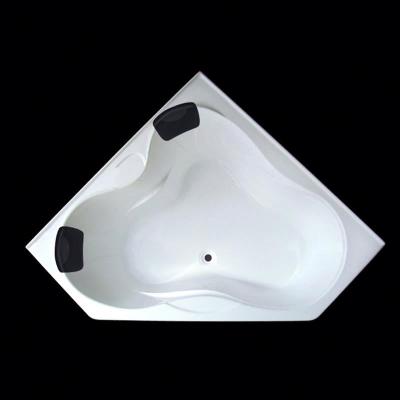 China Body Soaking Cheap Triangle Shaped Acrylic Design 2 Person Shower Massage Drop In Bathtub Bathroom Tub for sale