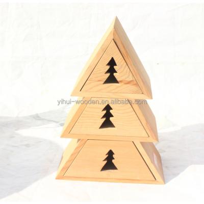 China Europe Christmas Tree Wooden Shaped Box for sale