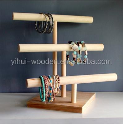 China China Handmade Jewelry Stand Up Wooden Bracelet Jewelry Display for sale