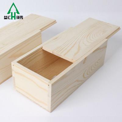 China Custom Unfinished Cheap Wooden Storage Boxes Viable With Sliding Lid for sale