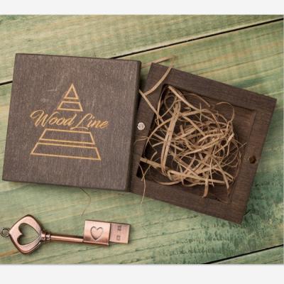 China Small Recycled Materials Cheap Wooden Boxes With Magnet Lock for sale