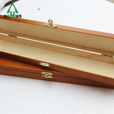 China Vintage Handmade Wood Gift Box Classic Wooden Packaging Boxes For Long Knife for sale