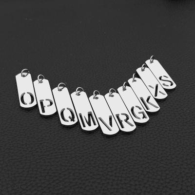 China High Quality Fashion Hip Hop Fashion Titanium Square Letter Necklace MEN Necklace English Pendants Personality Steel for sale