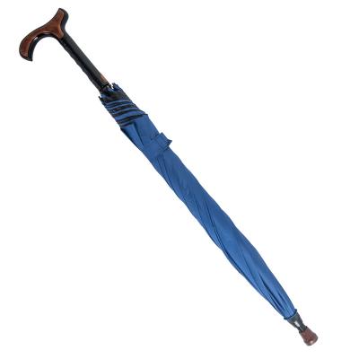 China Factory wholesale multifunctional single blue straight umbrella CLASSIC with walking stick for sale