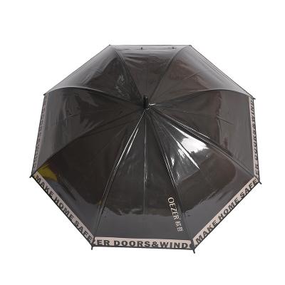 China Best Seller High Quality Black Windproof Transparent Dome Folding Clear Umbrella for sale