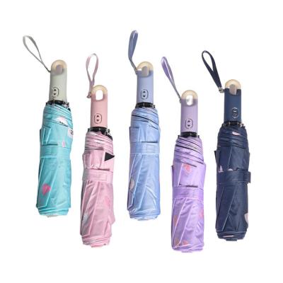 China Hot Sale Folding Sun And Rain Windproof Mini Automatic Umbrella With Custom Logo Prints for sale