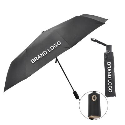 China Coastal Wholesale Designer Brand OEM Advertising Custom Windproof Umbrella With Logo Printing Car Logo Gift Umbrella For Promotion for sale