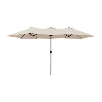 China Wholesale Modern Garden Patio Polyester Double Sided Outdoor Umbrella for sale